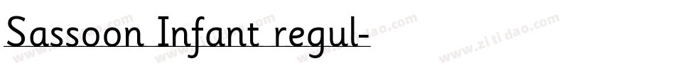 Sassoon Infant regul字体转换
